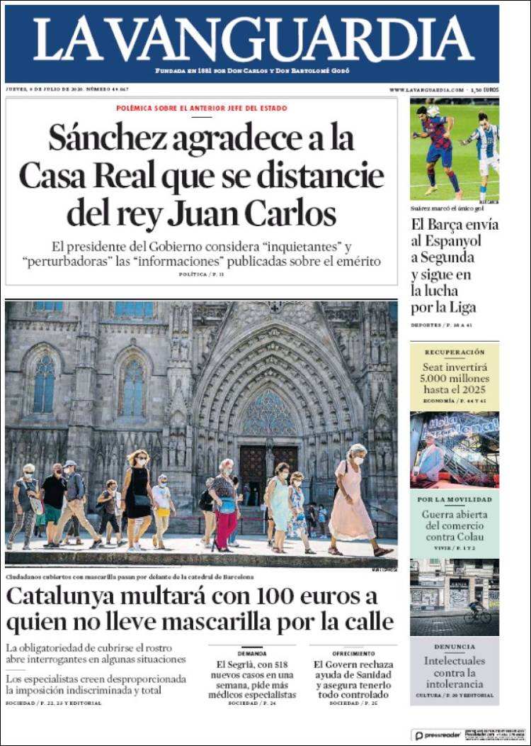 Portada La Vanguardia