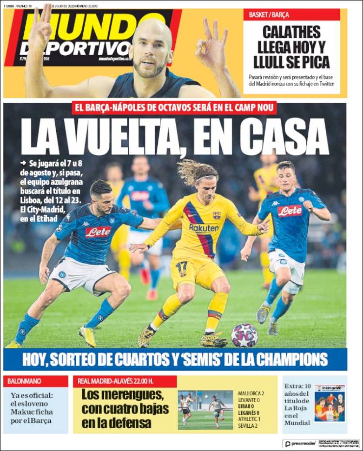 Portada Mundo deportivo
