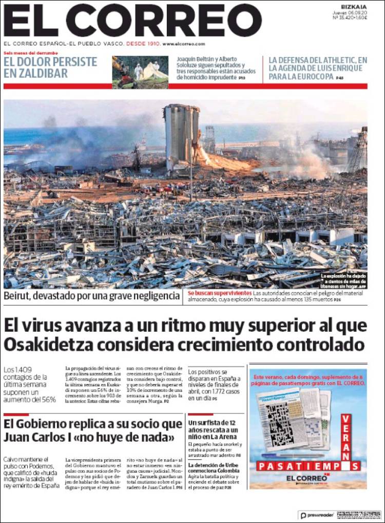 Portada El Correo