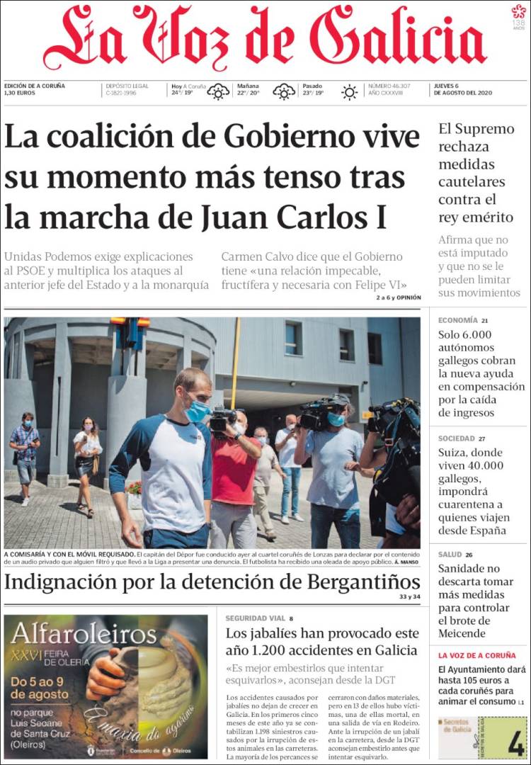 Portada La Voz de Galicia