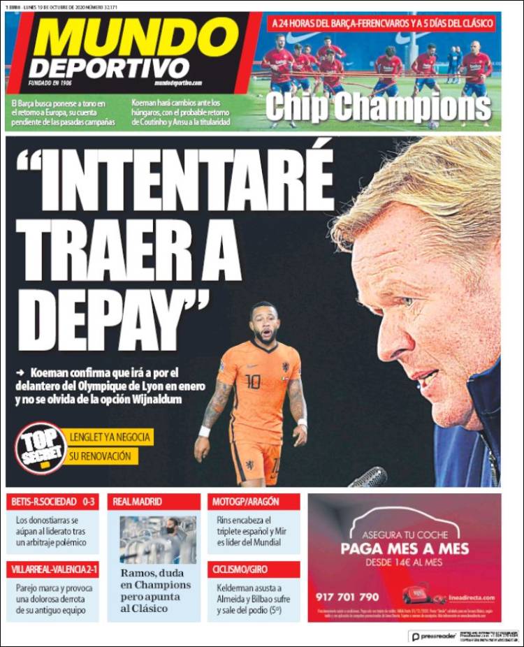Portada Mundo deportivo