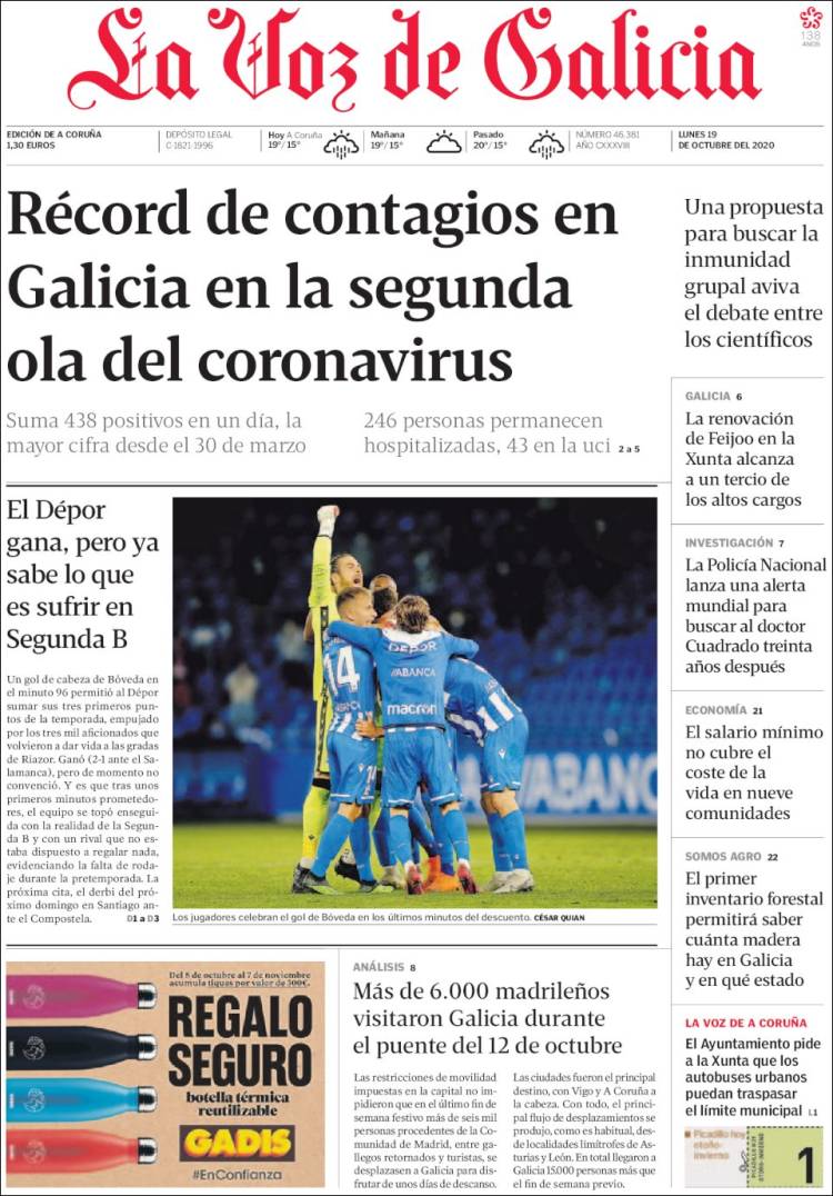 Portada La Voz de Galicia