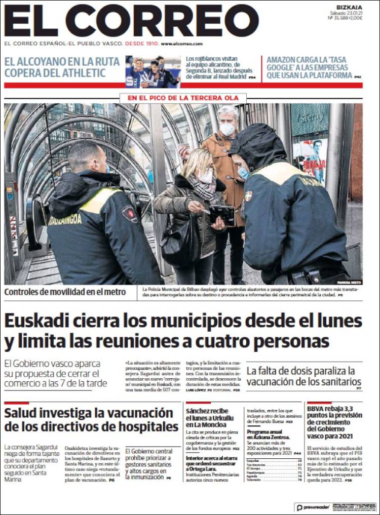 Portada El Correo