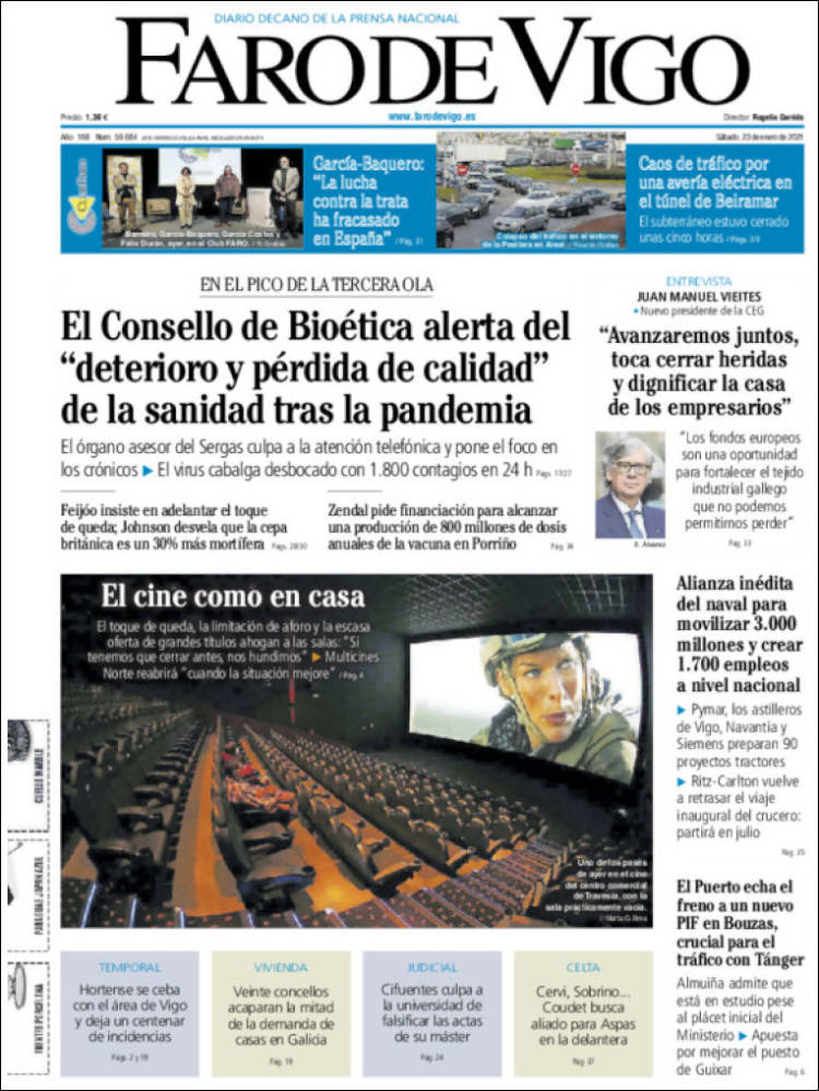 Portada Faro de Vigo