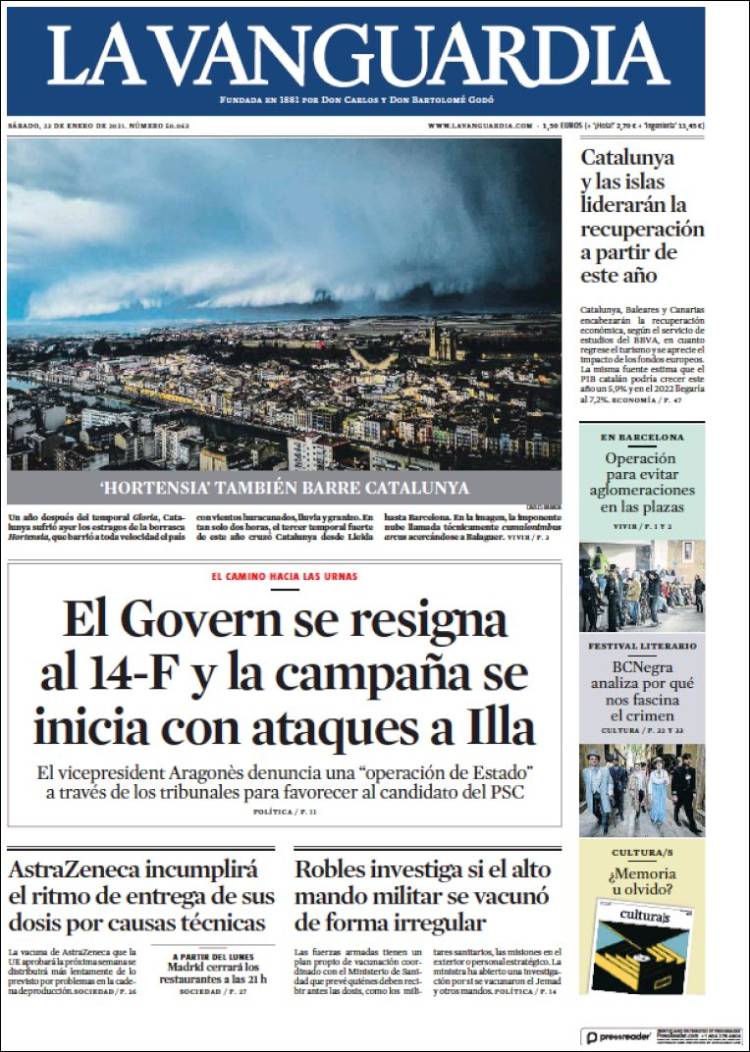 Portada La Vanguardia