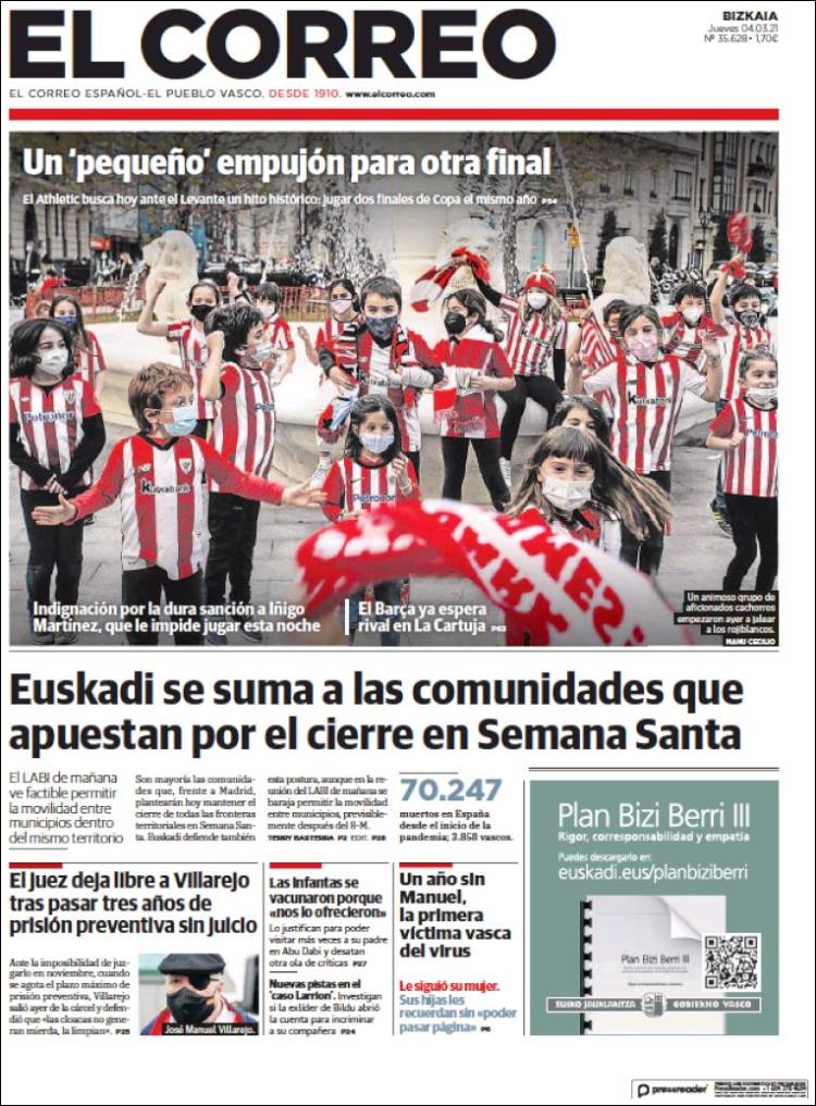 Portada El Correo