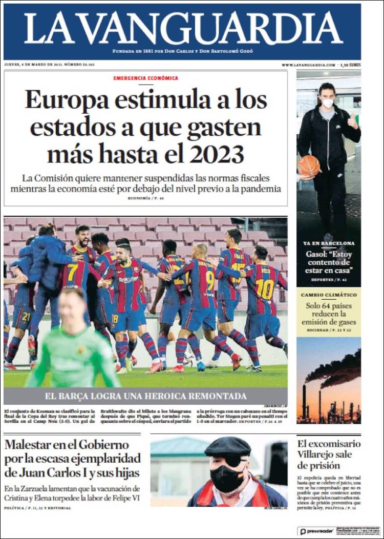 Portada La Vanguardia
