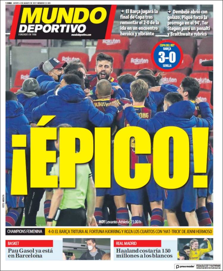 Portada Mundo deportivo