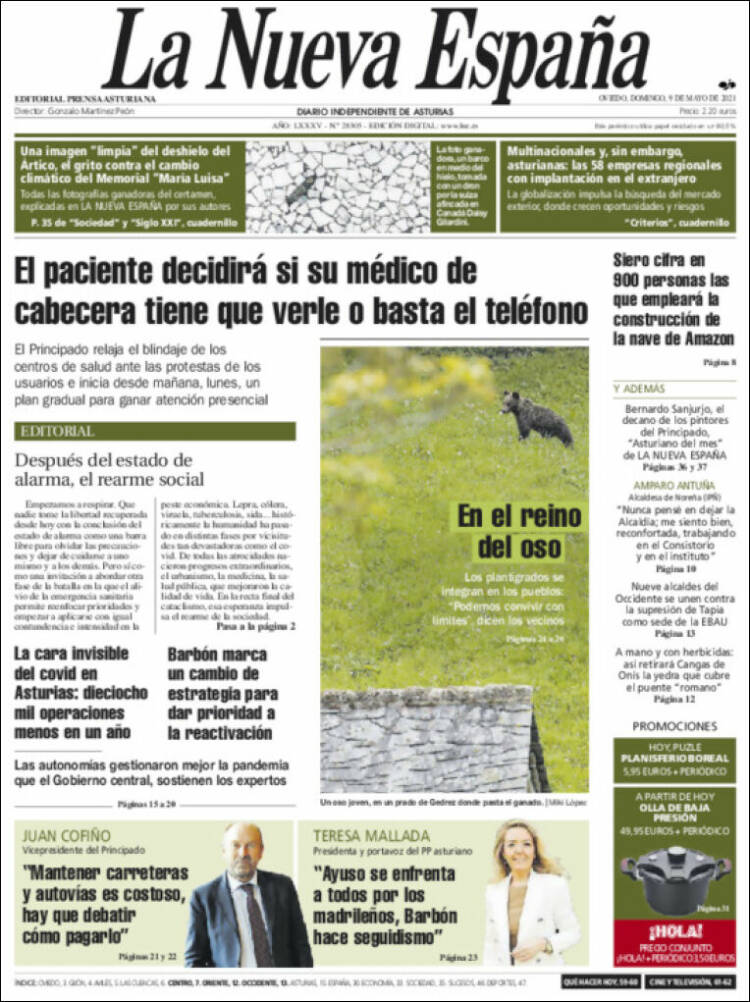 Portada La Nueva España