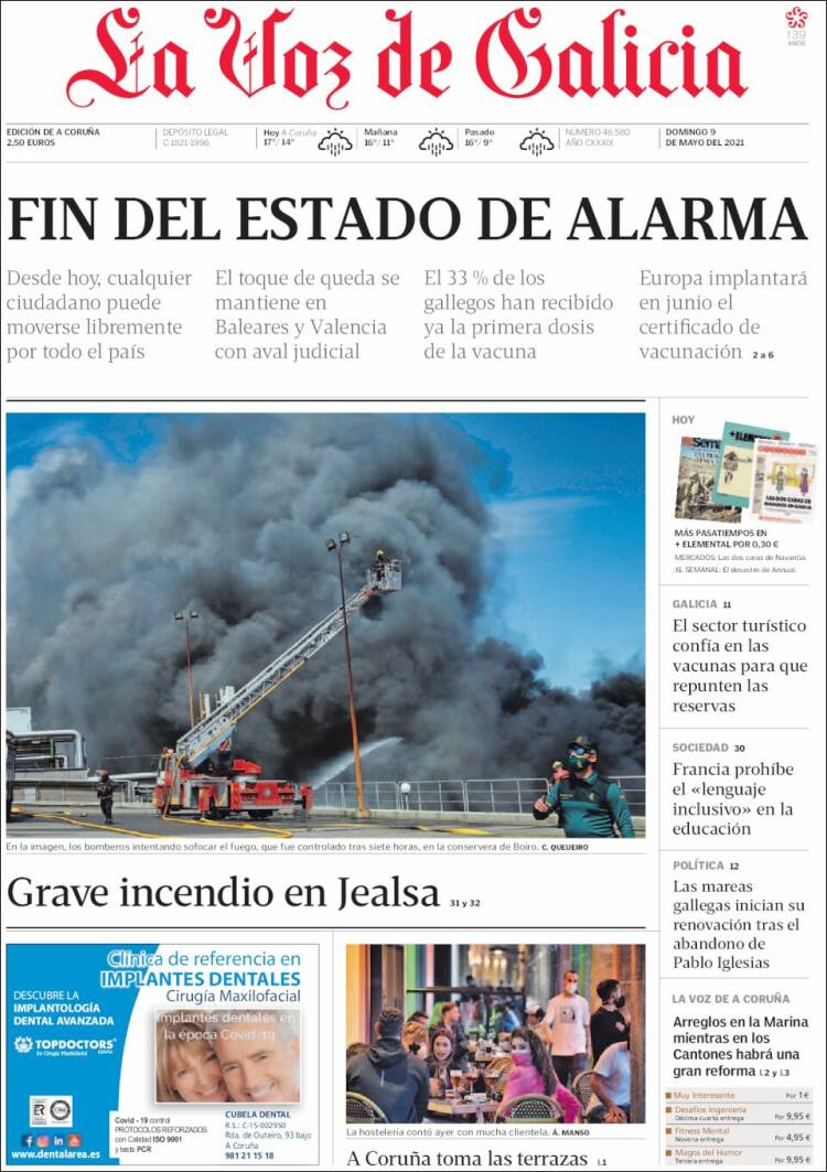 Portada La Voz de Galicia