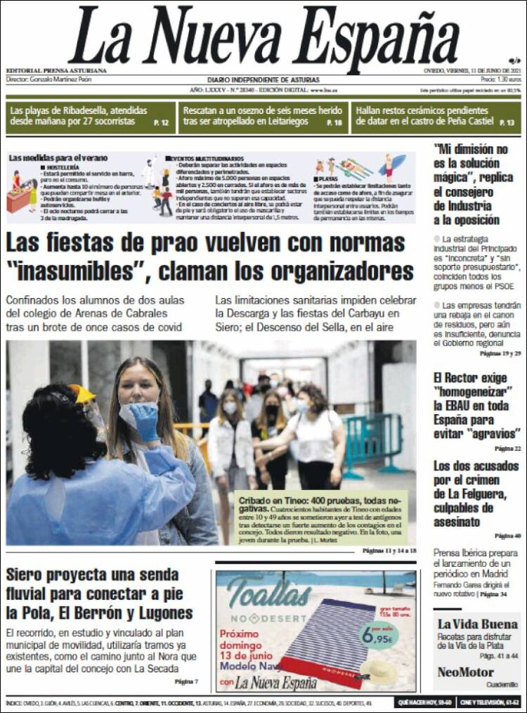 Portada La Nueva España
