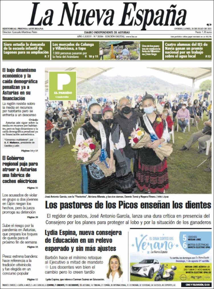 Portada La Nueva España