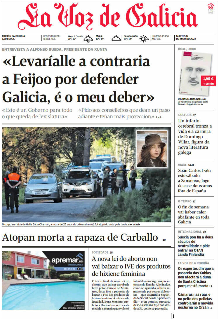 Portada La Voz de Galicia