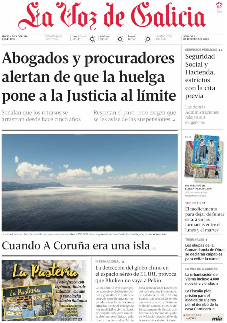 Portada La Voz de Galicia