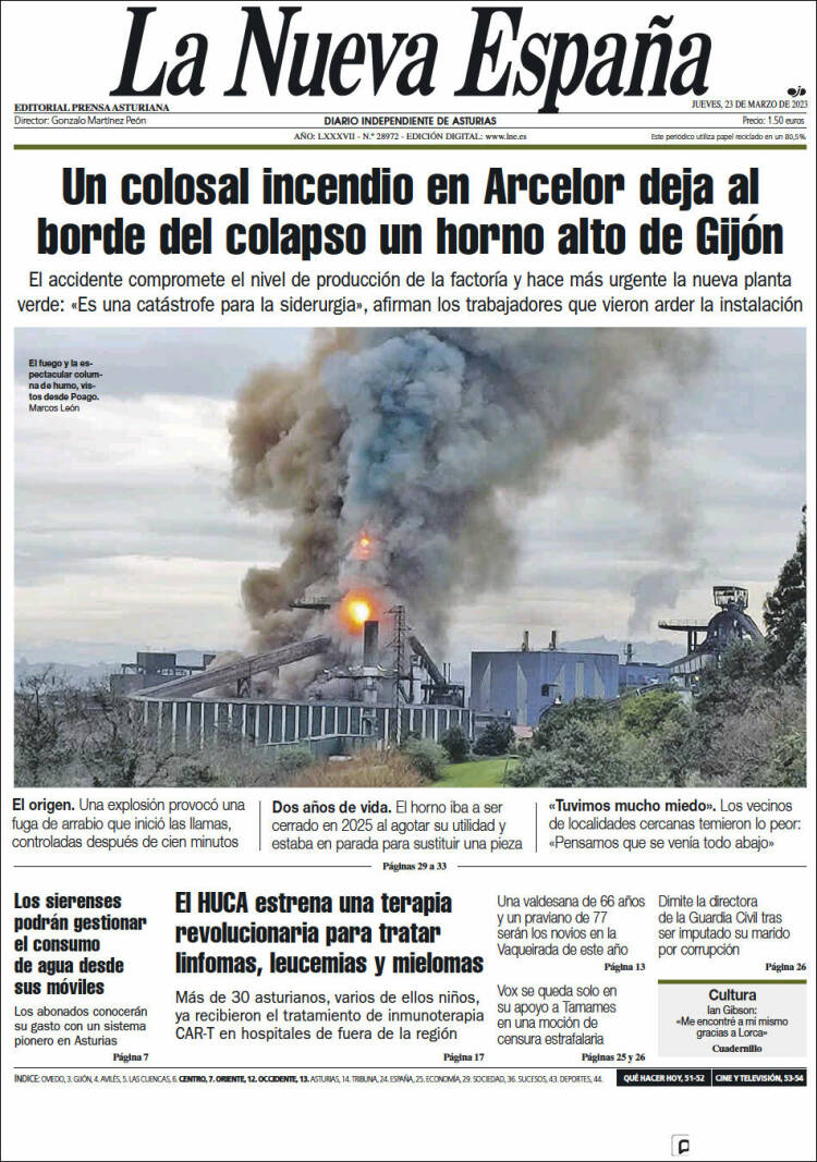 Portada La Nueva España