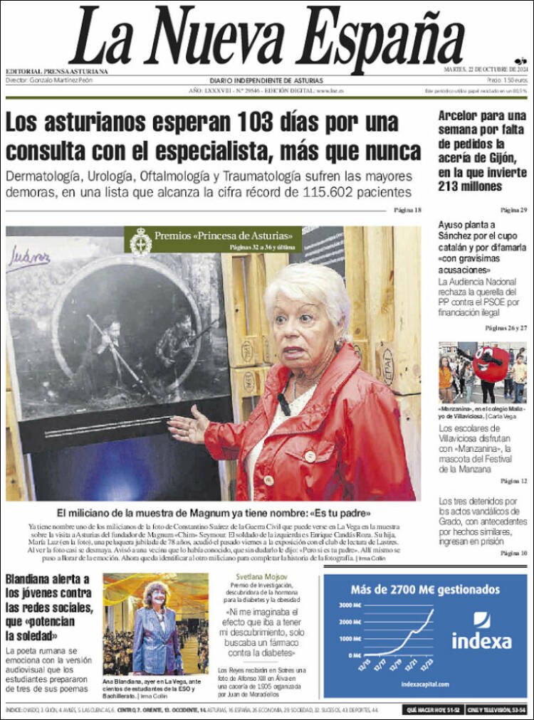 Portada La Nueva España