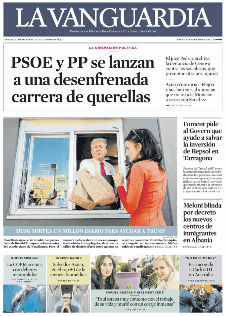 Portada La Vanguardia