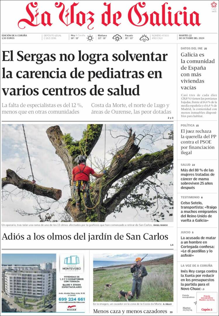 Portada La Voz de Galicia