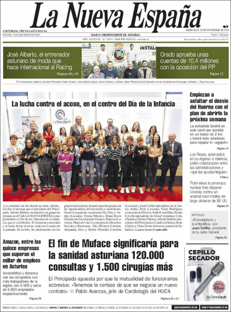 Portada La Nueva España