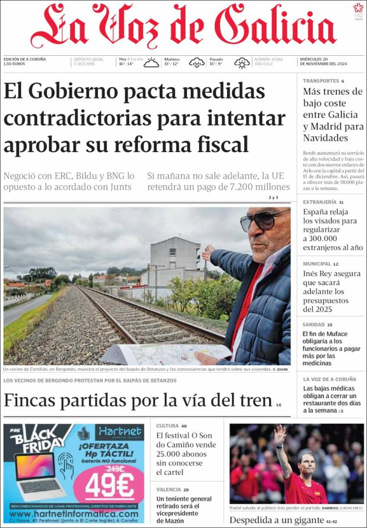 Portada La Voz de Galicia