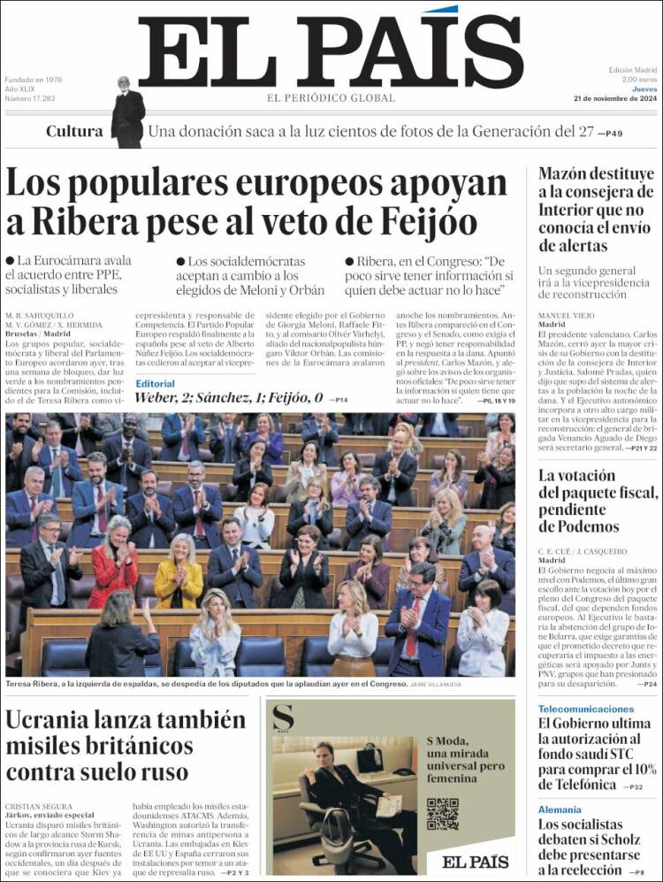 Portada EL PAIS