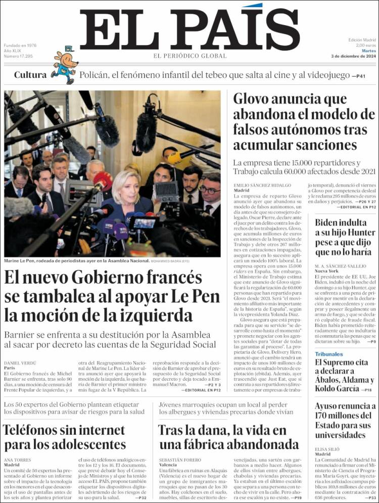 Portada EL PAIS