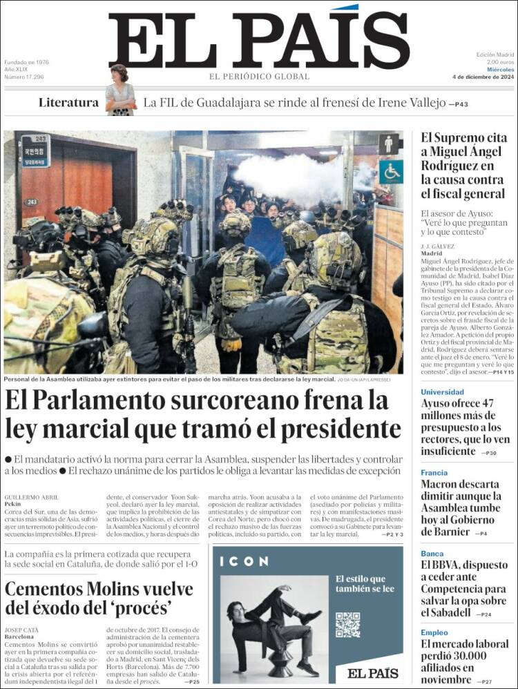 Portada EL PAIS