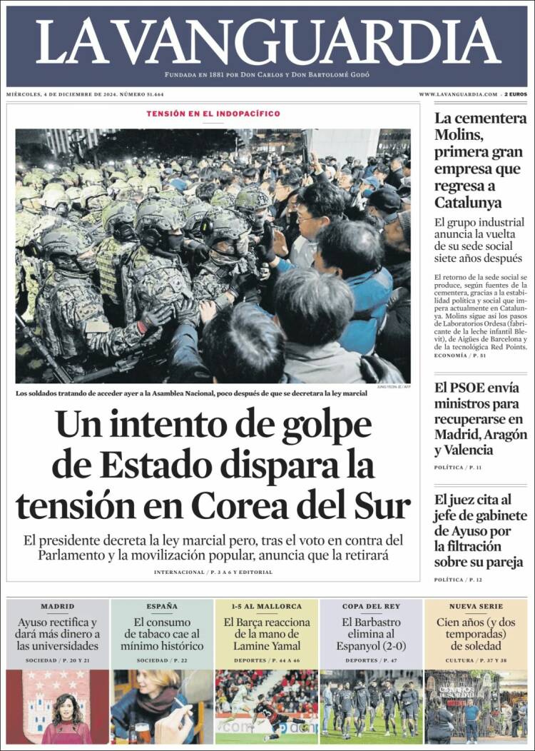 Portada La Vanguardia