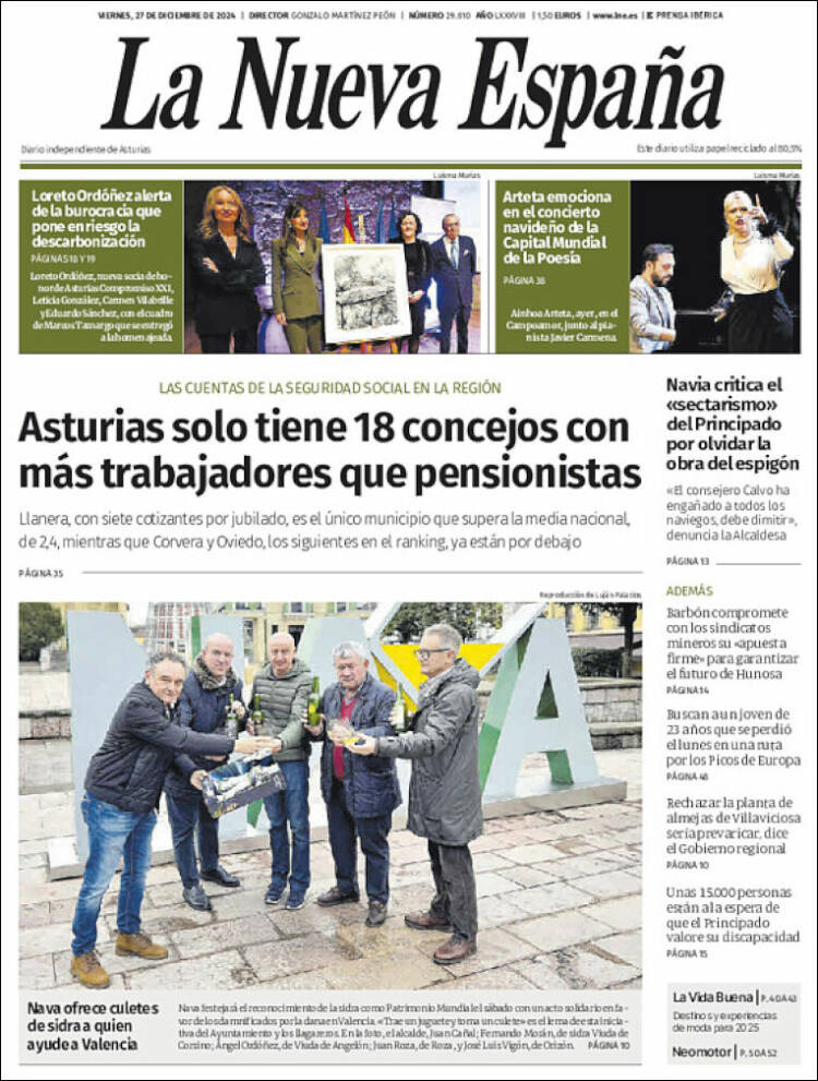 Portada La Nueva España