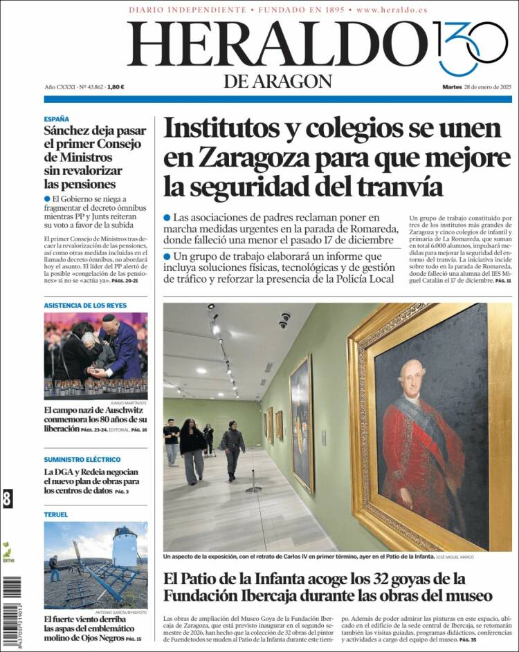 Portada Heraldo de Aragón