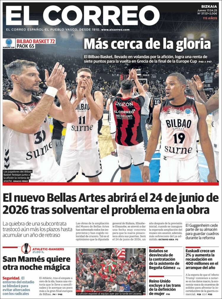 Portada El Correo