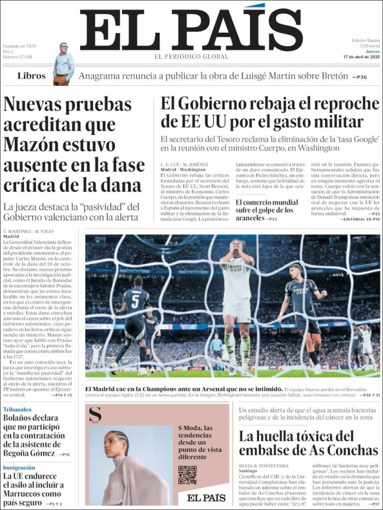 Portada EL PAIS