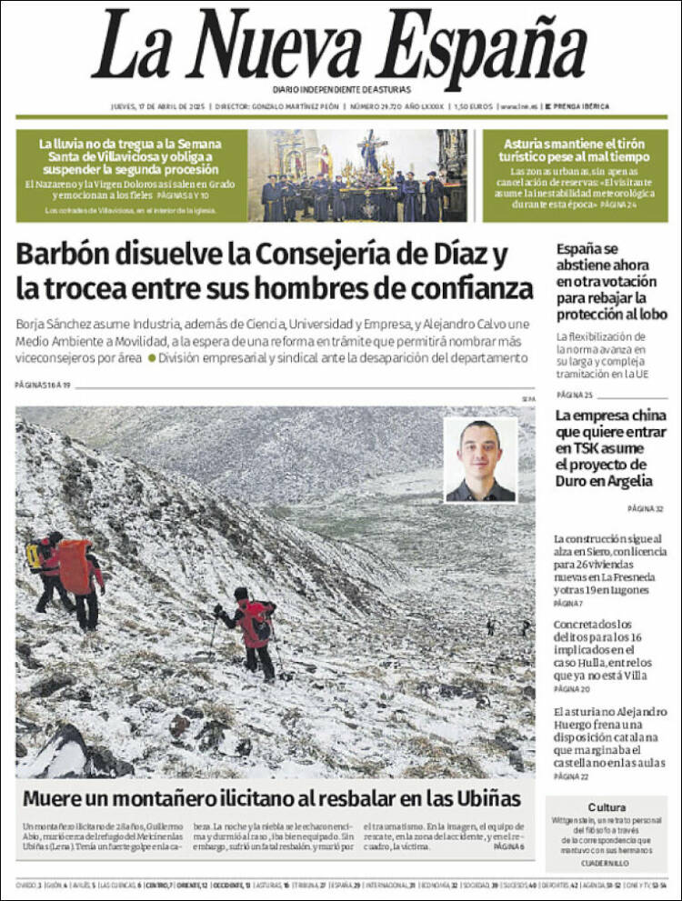 Portada La Nueva España