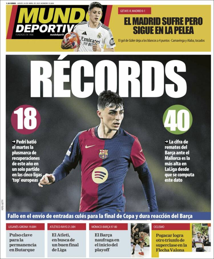 Portada Mundo deportivo