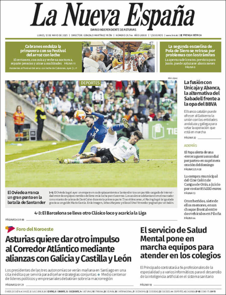 Portada La Nueva España