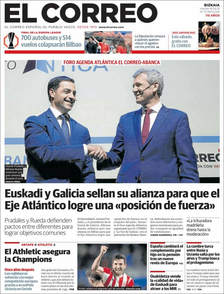 Portada El Correo