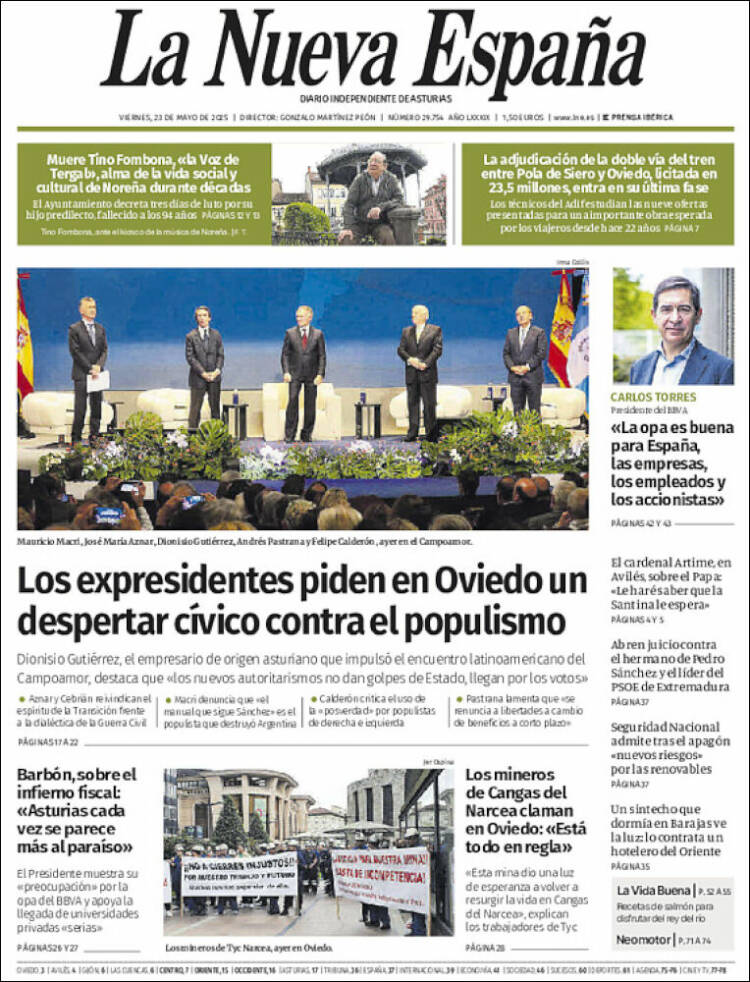 Portada La Nueva España