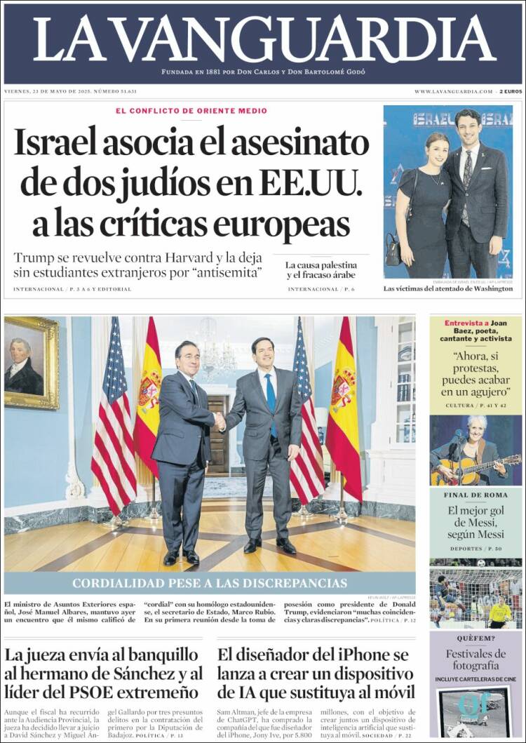 Portada La Vanguardia