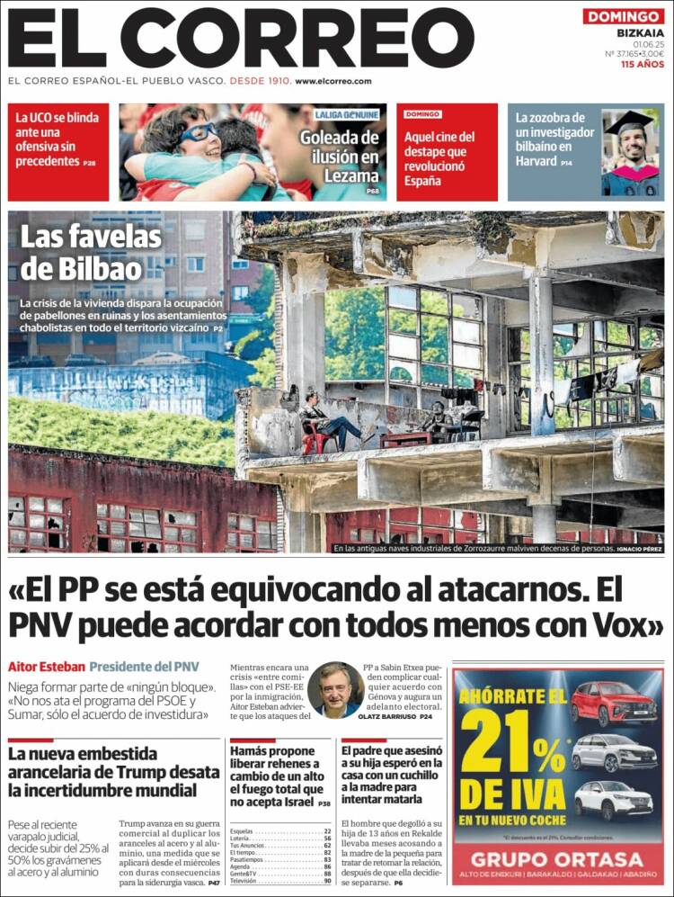 Portada El Correo