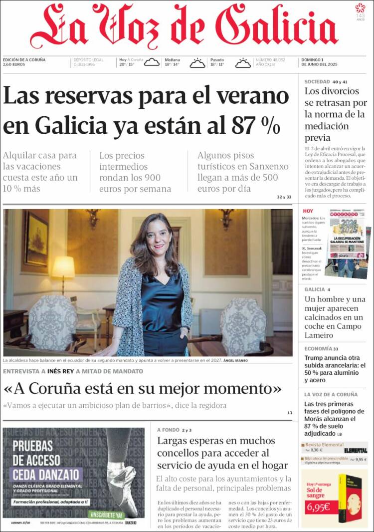 Portada La Voz de Galicia