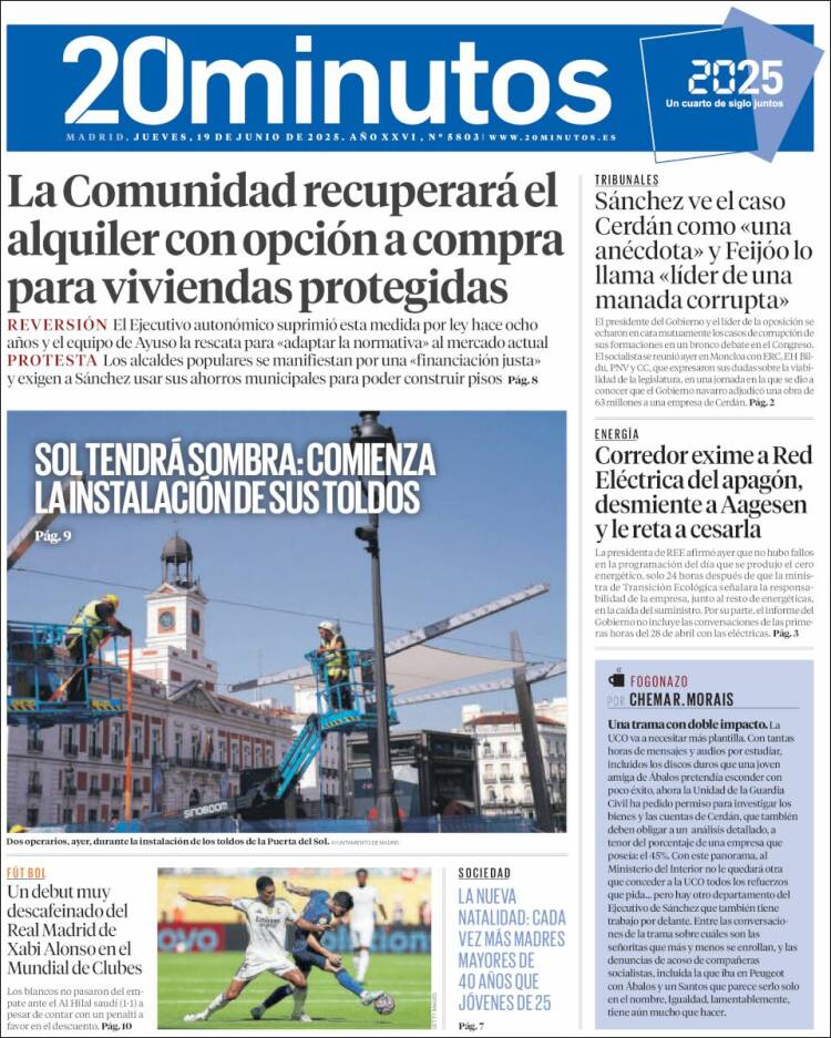 Portada 20 minutos
