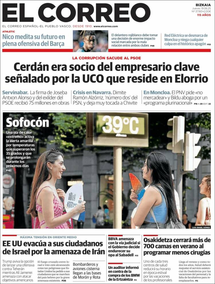 Portada El Correo