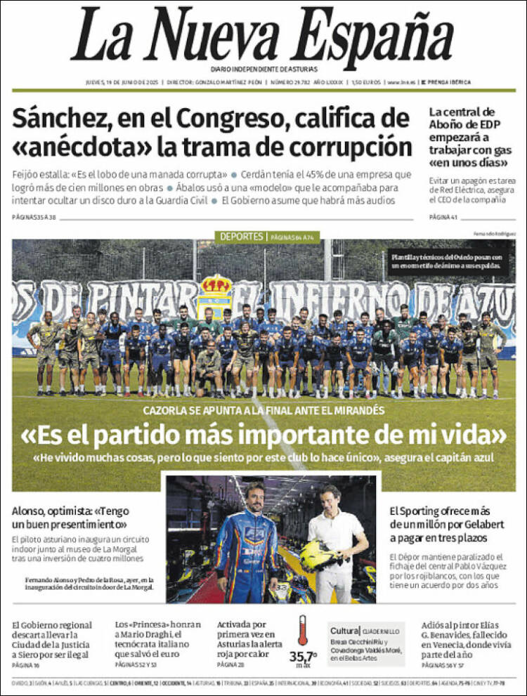 Portada La Nueva España