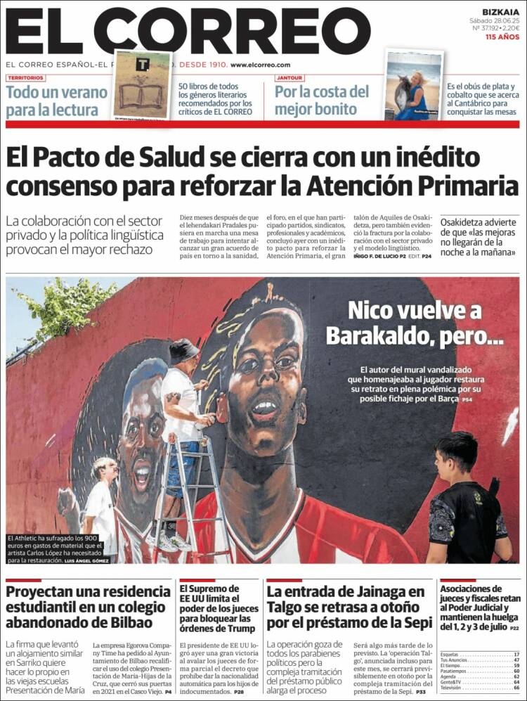 Portada El Correo