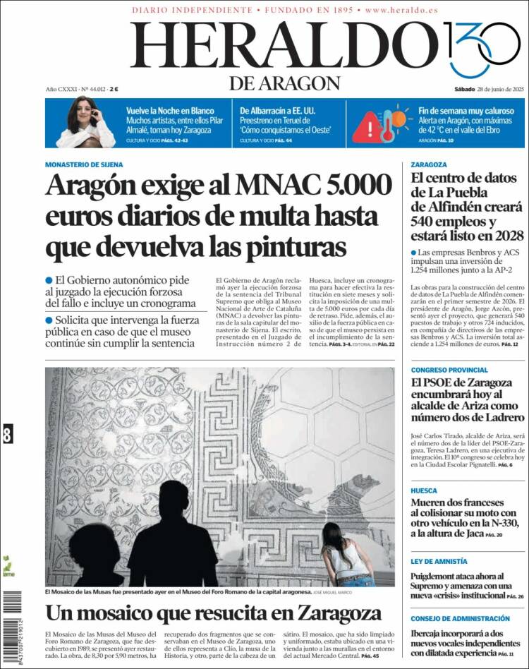 Portada Heraldo de Aragón