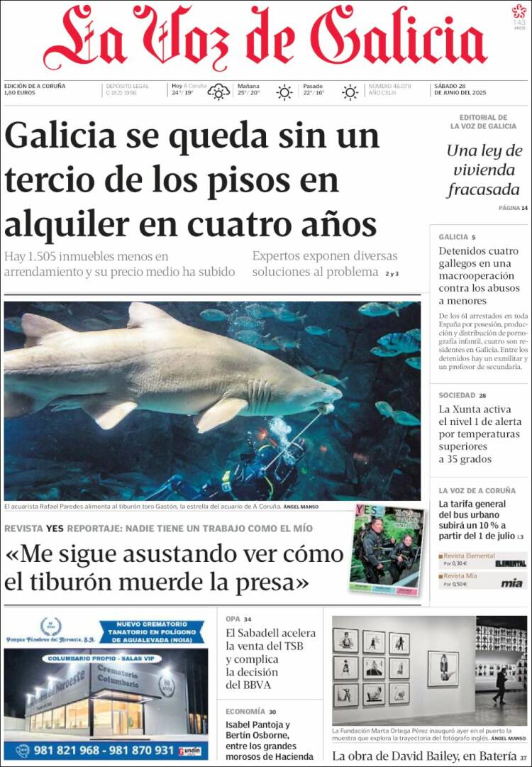 Portada La Voz de Galicia