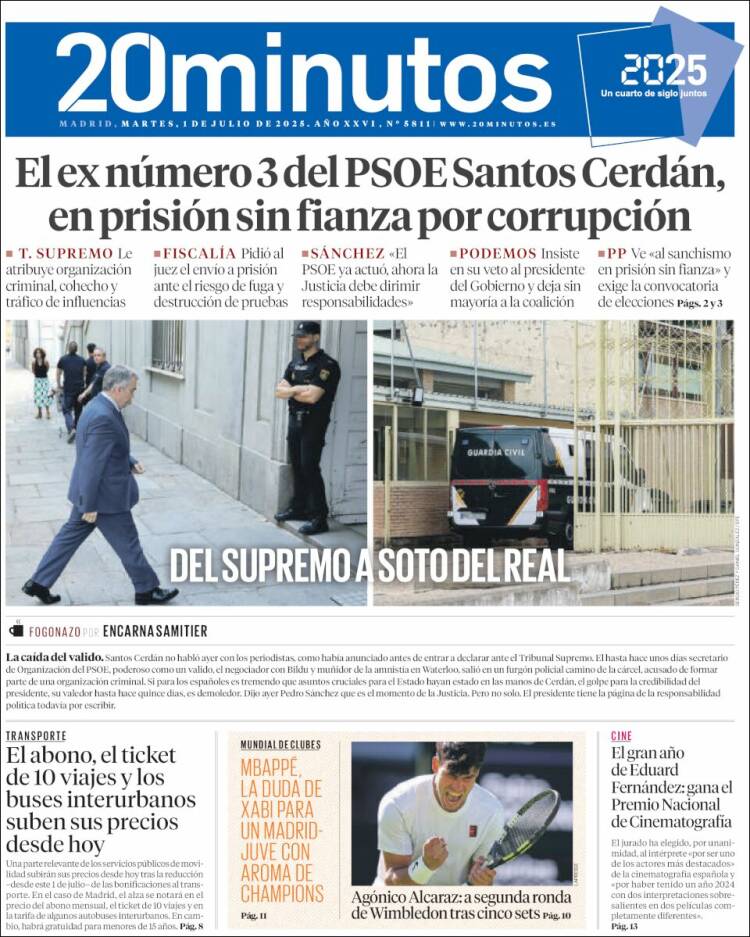 Portada 20 minutos