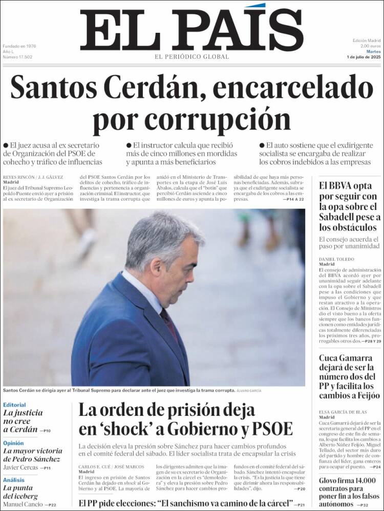Portada EL PAIS