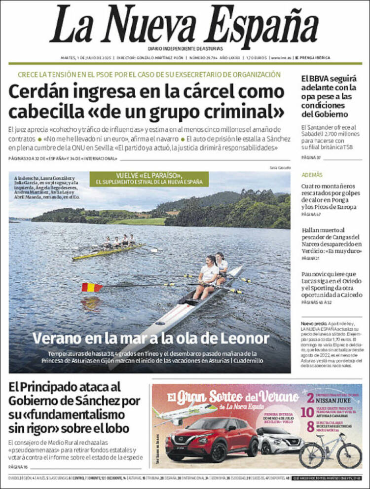 Portada La Nueva España