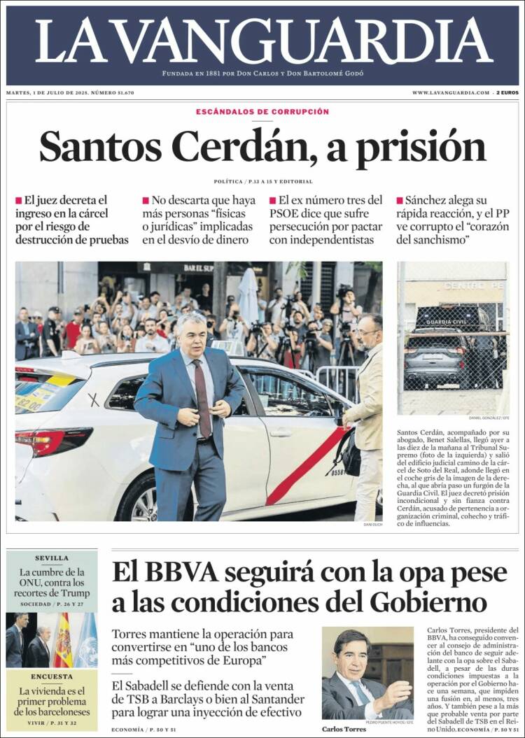 Portada La Vanguardia